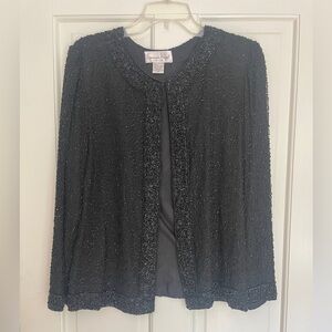Laurence Kazar black beaded jacket